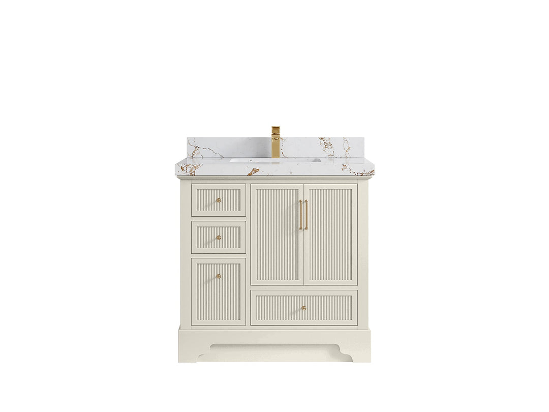 Alys 36 in. W x 22 in. D Center Sink Vanity for Modern Bathrooms - Willow Bath and Vanity
