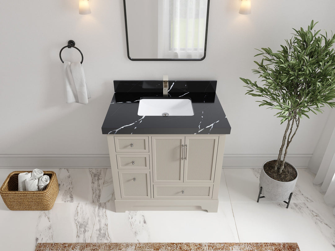 Alys 36 in. W x 22 in. D Center Sink Vanity for Modern Bathrooms - Willow Bath and Vanity