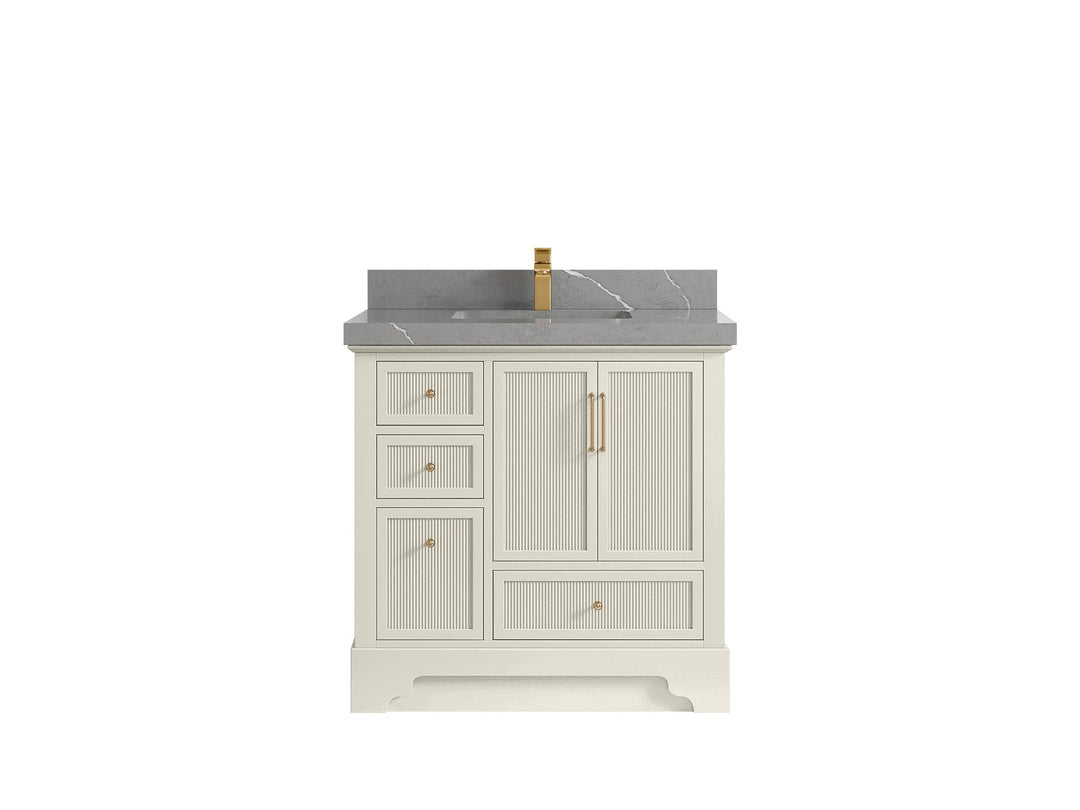 Alys 36 in. W x 22 in. D Center Sink Vanity for Modern Bathrooms - Willow Bath and Vanity