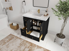 Alys 36 in. W x 22 in. D Center Sink Vanity for Modern Bathrooms - photo 3
