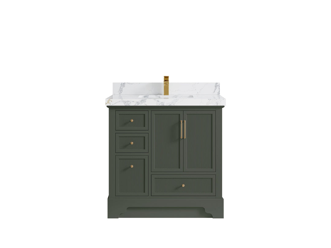 Alys 36 in. W x 22 in. D Center Sink Vanity for Modern Bathrooms - Willow Bath and Vanity