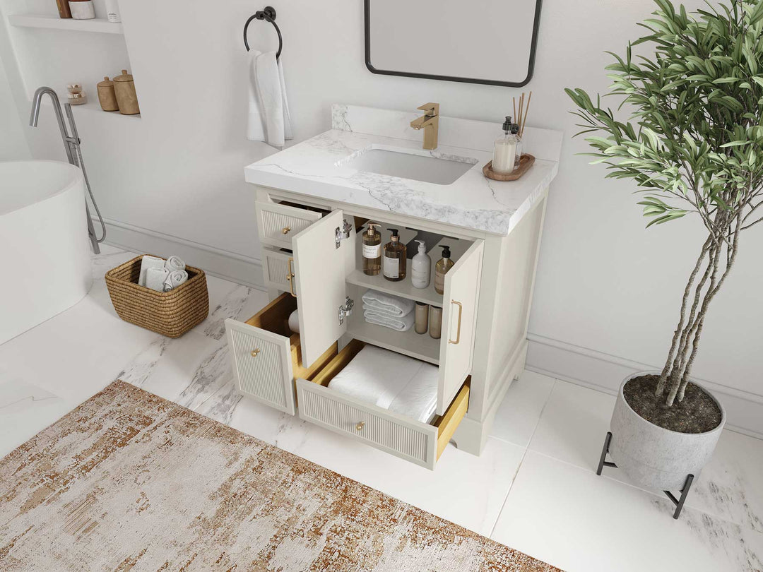 Alys 36 in. W x 22 in. D Center Sink Vanity for Modern Bathrooms - Willow Bath and Vanity