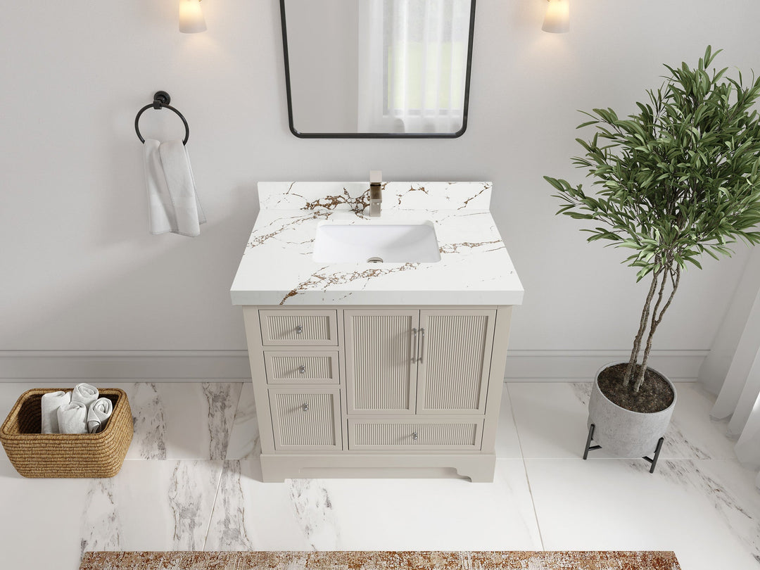 Alys 36 in. W x 22 in. D Center Sink Vanity for Modern Bathrooms - Willow Bath and Vanity