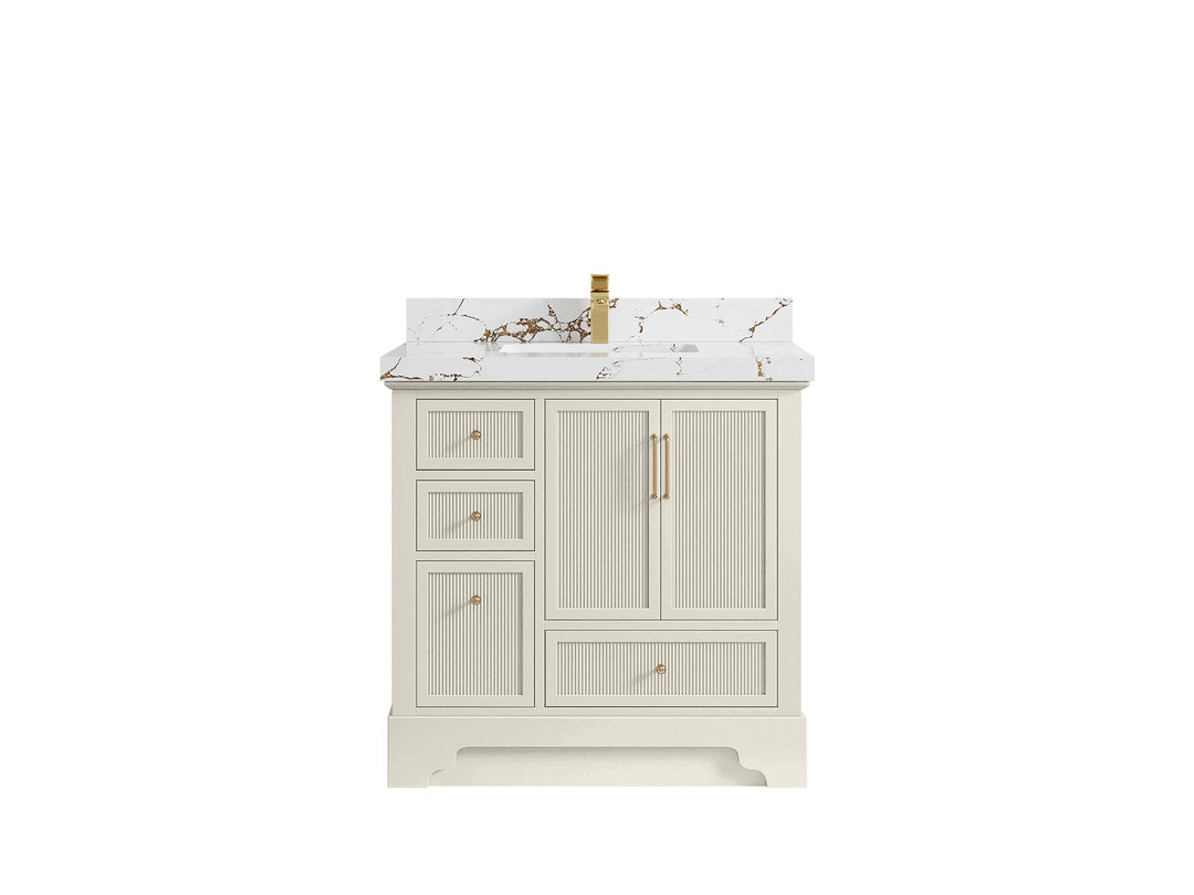 Alys 36 in. W x 22 in. D Center Sink Vanity for Modern Bathrooms - Willow Bath and Vanity
