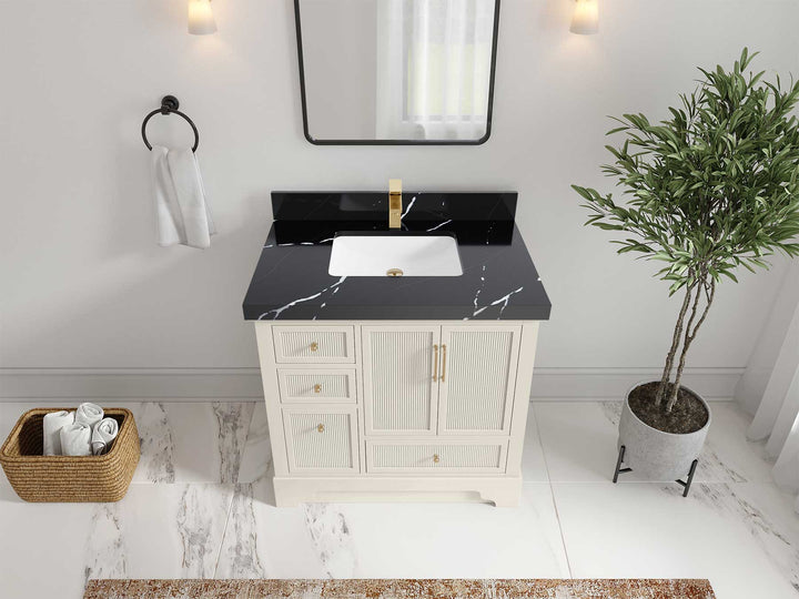 Alys 36 in. W x 22 in. D Center Sink Vanity for Modern Bathrooms - photo 11