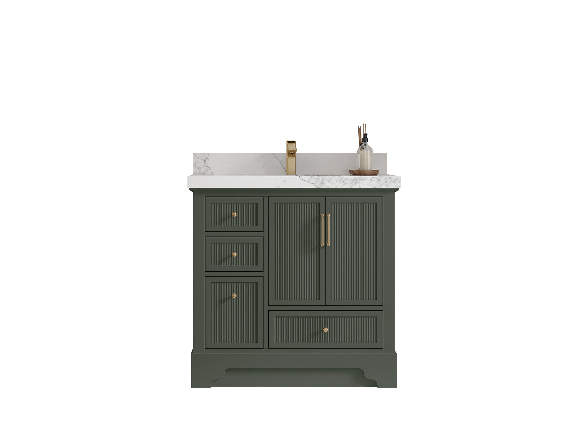 Alys 36 in. W x 22 in. D Center Sink Vanity for Modern Bathrooms - Willow Bath and Vanity