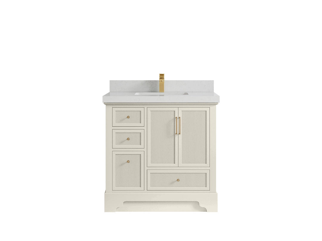 Alys 36 in. W x 22 in. D Center Sink Vanity for Modern Bathrooms - Willow Bath and Vanity