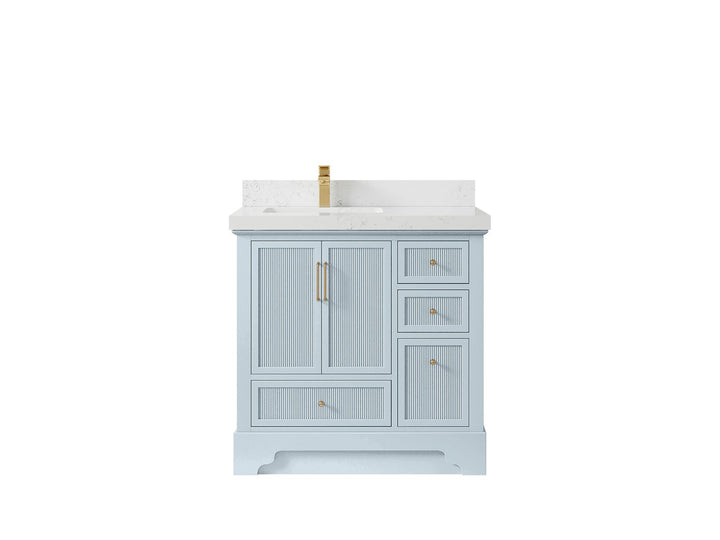 Alys 36 in. W x 22 in. D Left Offset Sink Bathroom Vanity - photo 30