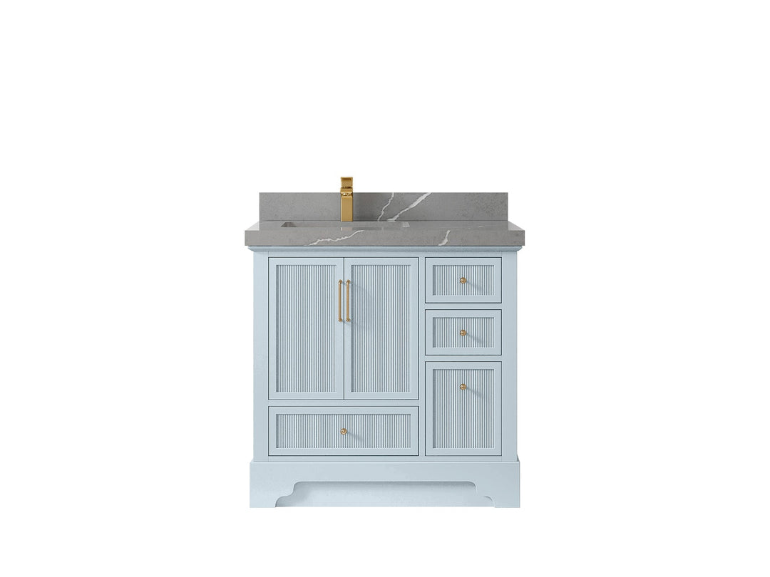 Alys 36 in. W x 22 in. D Left Offset Sink Bathroom Vanity - Willow Bath and Vanity