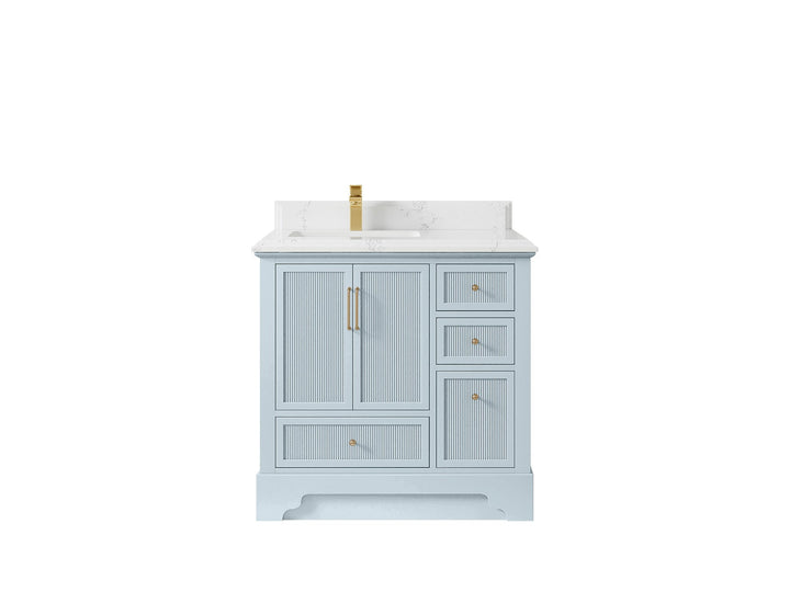 Alys 36 in. W x 22 in. D Left Offset Sink Bathroom Vanity - photo 26