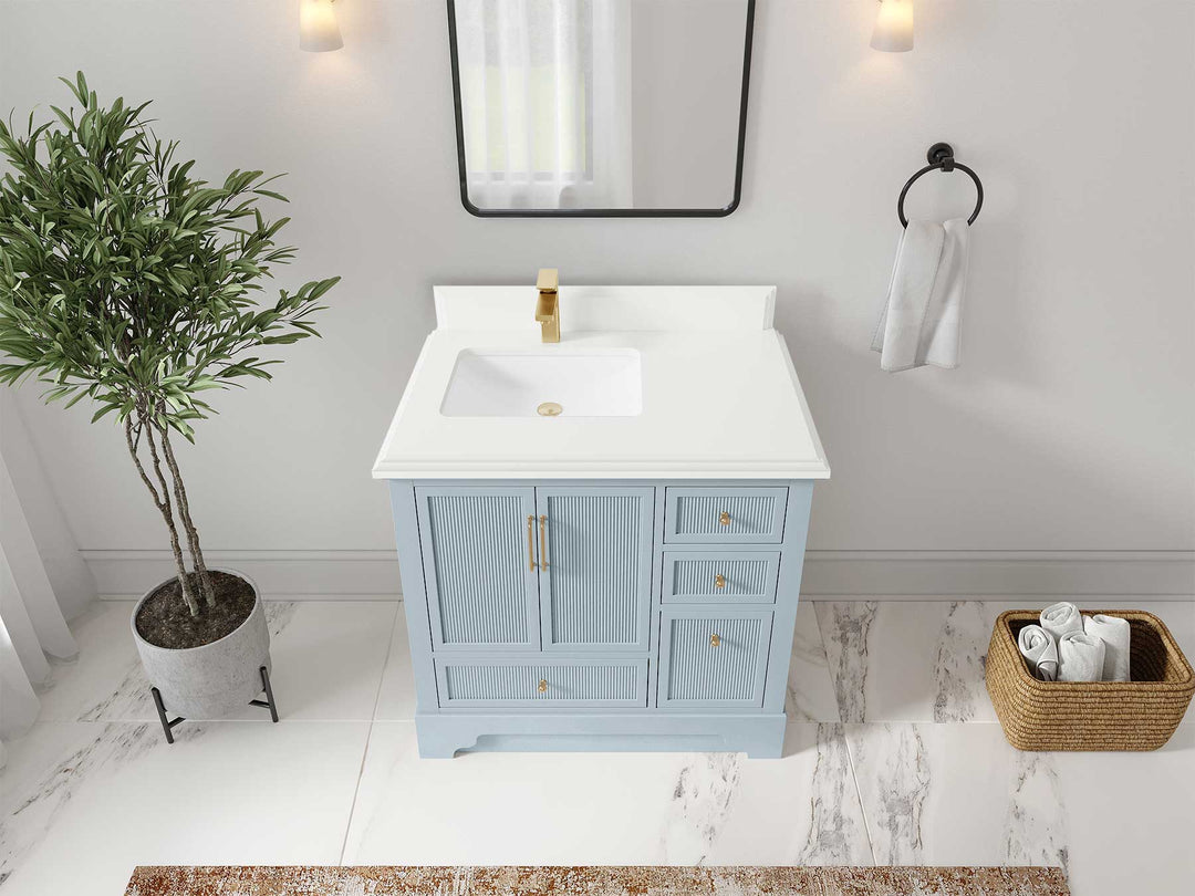 Alys 36 in. W x 22 in. D Left Offset Sink Bathroom Vanity - Willow Bath and Vanity