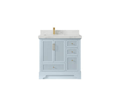 Alys 36 in. W x 22 in. D Left Offset Sink Bathroom Vanity - photo 12