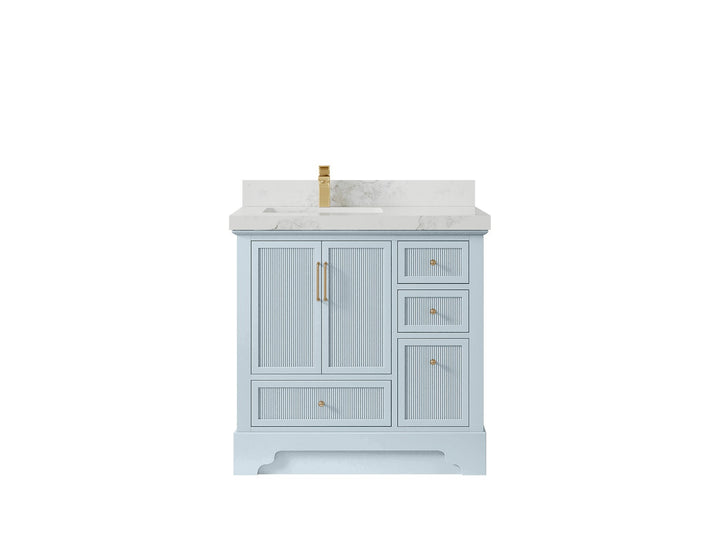 Alys 36 in. W x 22 in. D Left Offset Sink Bathroom Vanity - photo 12