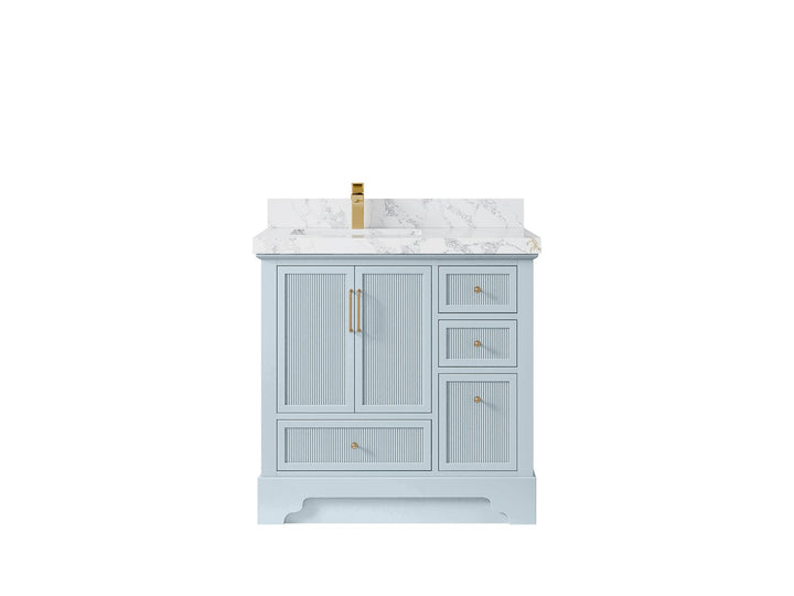 Alys 36 in. W x 22 in. D Left Offset Sink Bathroom Vanity - photo 14