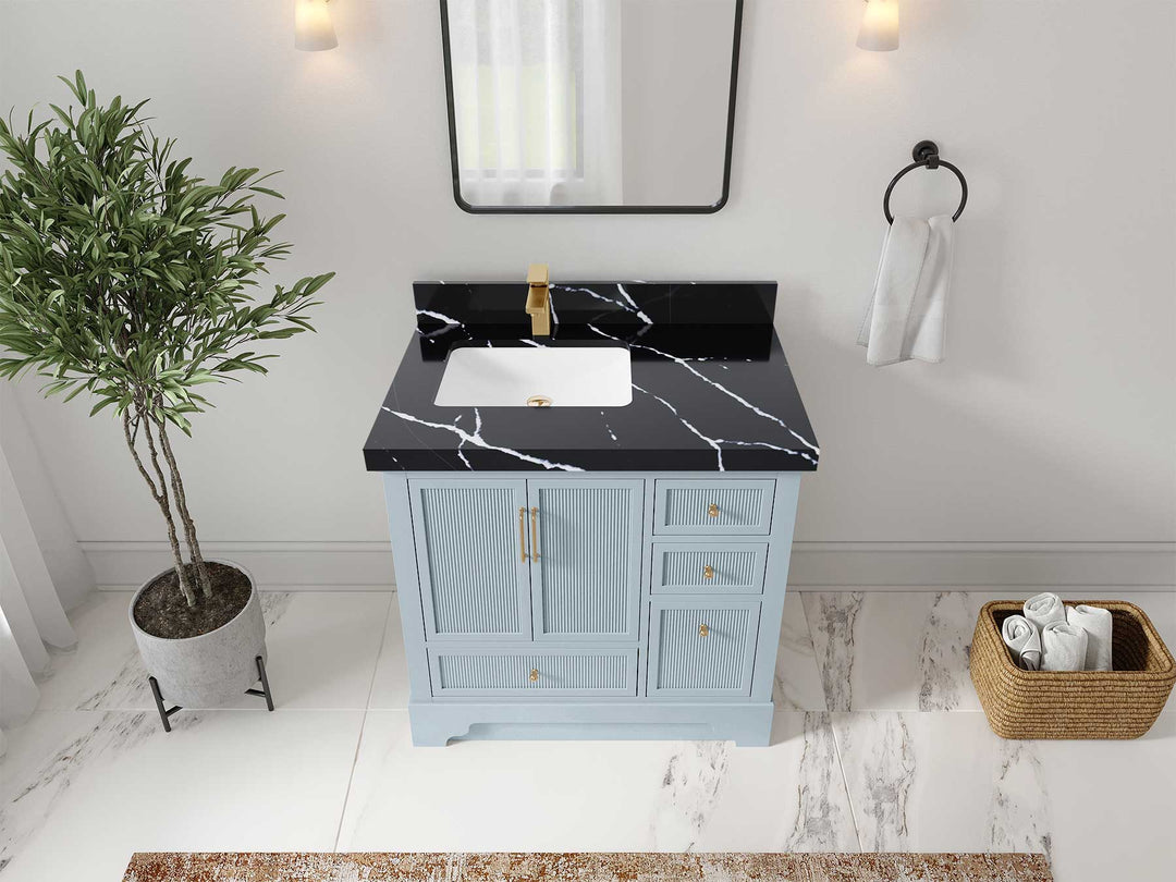 Alys 36 in. W x 22 in. D Left Offset Sink Bathroom Vanity - Willow Bath and Vanity