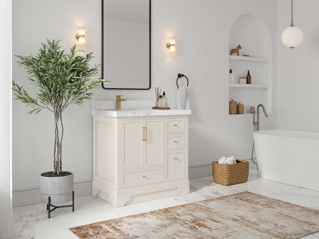 Alys 36 in. W x 22 in. D Left Offset Sink Bathroom Vanity - Willow Bath and Vanity