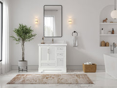 Alys 36 in. W x 22 in. D Left Offset Sink Bathroom Vanity - photo 4