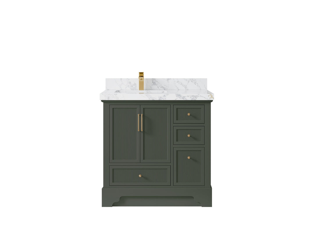 Alys 36 in. W x 22 in. D Left Offset Sink Bathroom Vanity - Willow Bath and Vanity