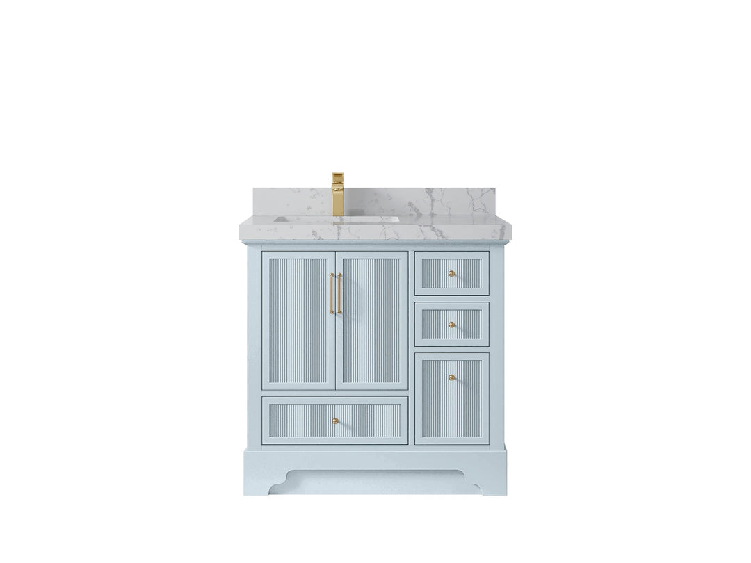 Alys 36 in. W x 22 in. D Left Offset Sink Bathroom Vanity - Willow Bath and Vanity