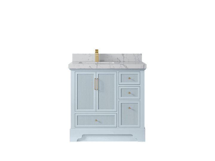 Alys 36 in. W x 22 in. D Left Offset Sink Bathroom Vanity - photo 42