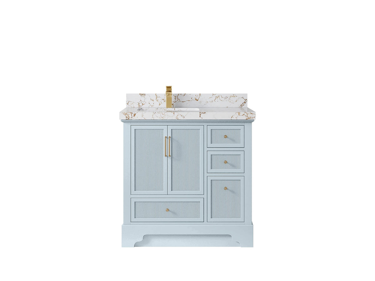 Alys 36 in. W x 22 in. D Left Offset Sink Bathroom Vanity - Willow Bath and Vanity