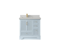 Alys 36 in. W x 22 in. D Left Offset Sink Bathroom Vanity - photo 20