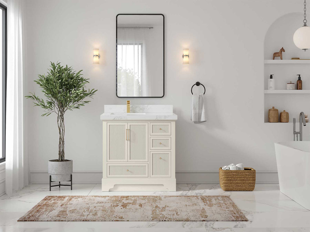 Alys 36 in. W x 22 in. D Left Offset Sink Bathroom Vanity - Willow Bath and Vanity