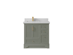 Alys 36 in. W x 22 in. D Left Offset Sink Bathroom Vanity - photo 1