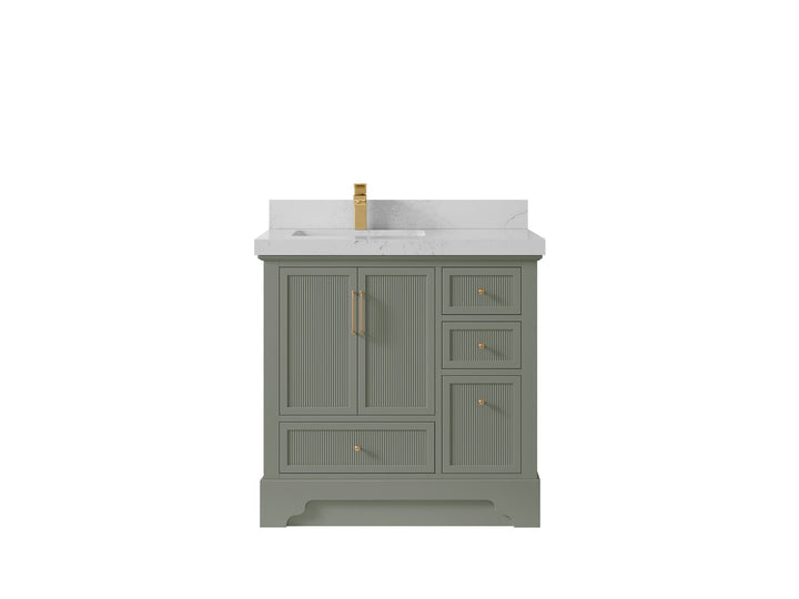 Alys 36 in. W x 22 in. D Left Offset Sink Bathroom Vanity - photo 1