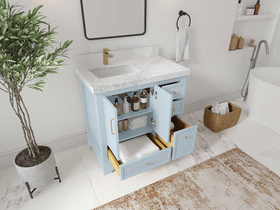 Alys 36 in. W x 22 in. D Left Offset Sink Bathroom Vanity - Willow Bath and Vanity