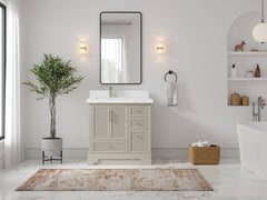 Alys 36 in. W x 22 in. D Left Offset Sink Bathroom Vanity - photo 4