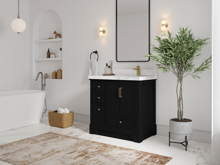 Alys 36 in. W x 22 in. D Right Offset Sink Bathroom Vanity - photo 2