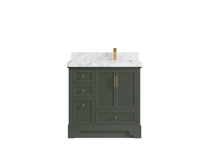 Alys 36 in. W x 22 in. D Right Offset Sink Bathroom Vanity - photo 44