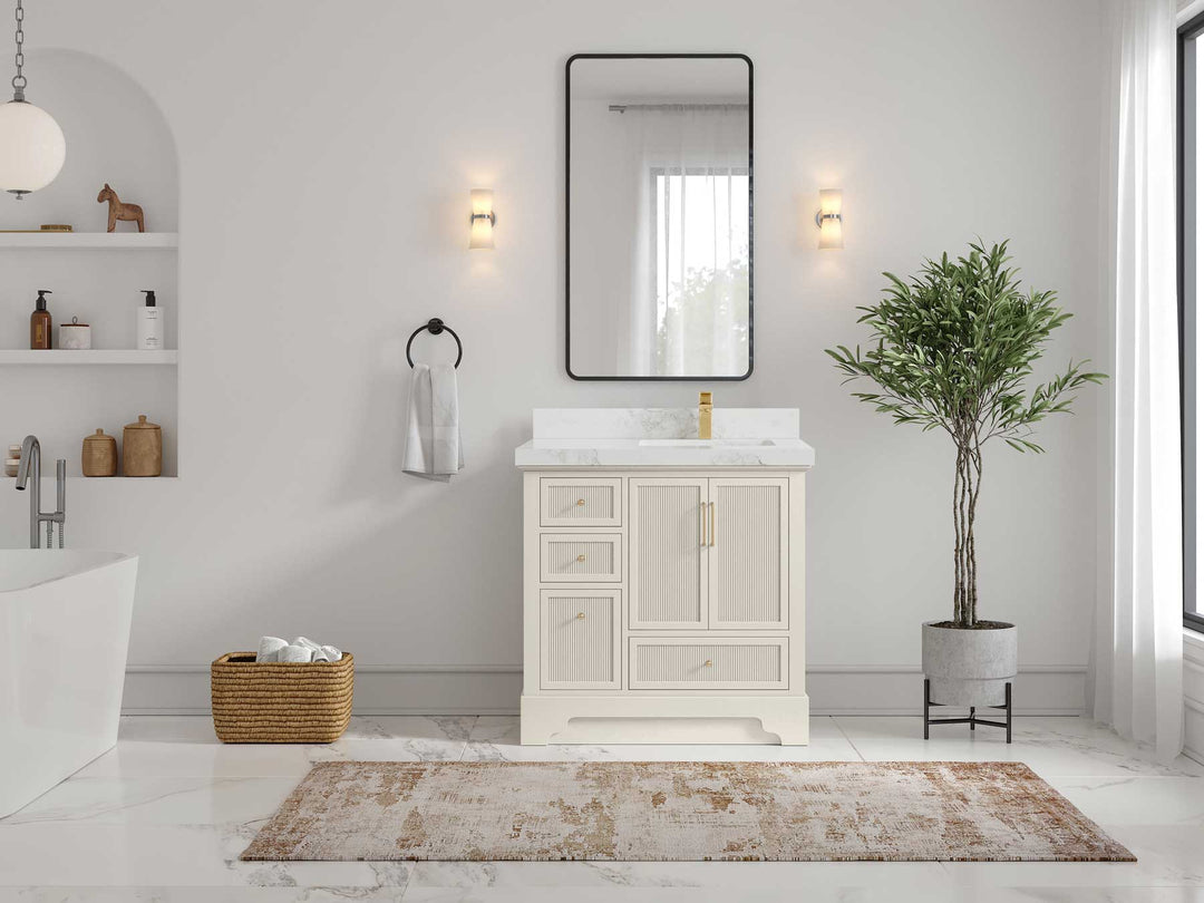 Alys 36 in. W x 22 in. D Right Offset Sink Bathroom Vanity - Willow Bath and Vanity