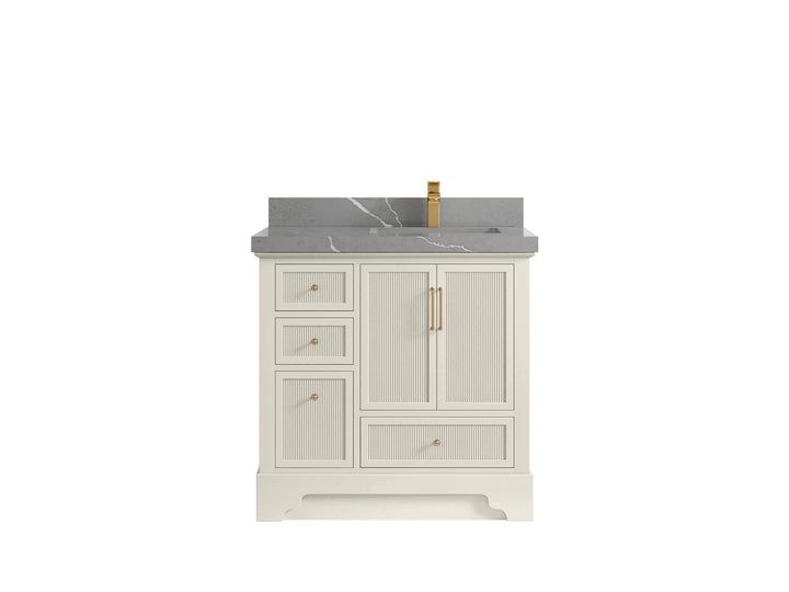 Alys 36 in. W x 22 in. D Right Offset Sink Bathroom Vanity - photo 32