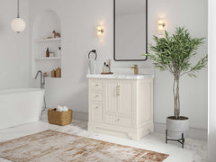 Alys 36 in. W x 22 in. D Right Offset Sink Bathroom Vanity - photo 2