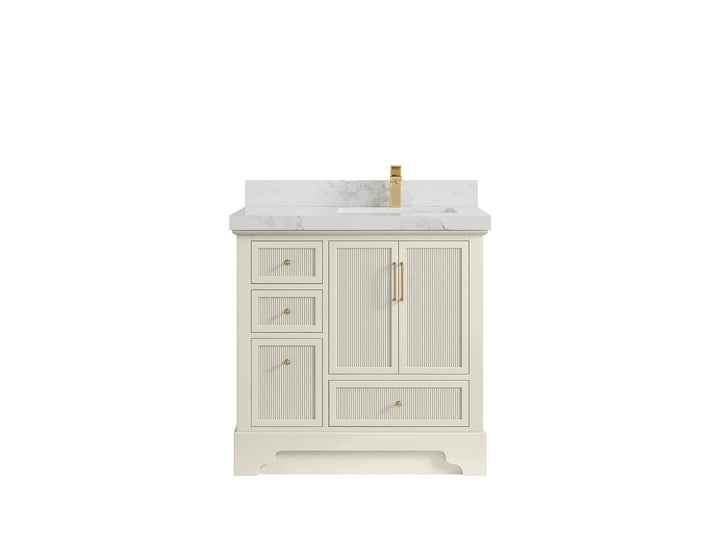 Alys 36 in. W x 22 in. D Right Offset Sink Bathroom Vanity - photo 1