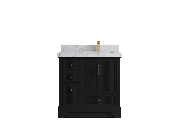 Alys 36 in. W x 22 in. D Right Offset Sink Bathroom Vanity - photo 45