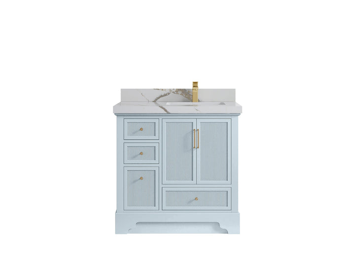 Alys 36 in. W x 22 in. D Right Offset Sink Bathroom Vanity - photo 14