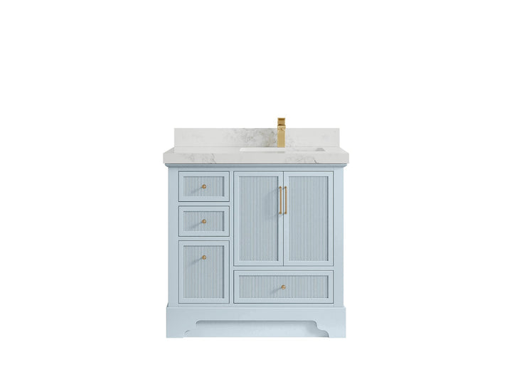 Alys 36 in. W x 22 in. D Right Offset Sink Bathroom Vanity - photo 1