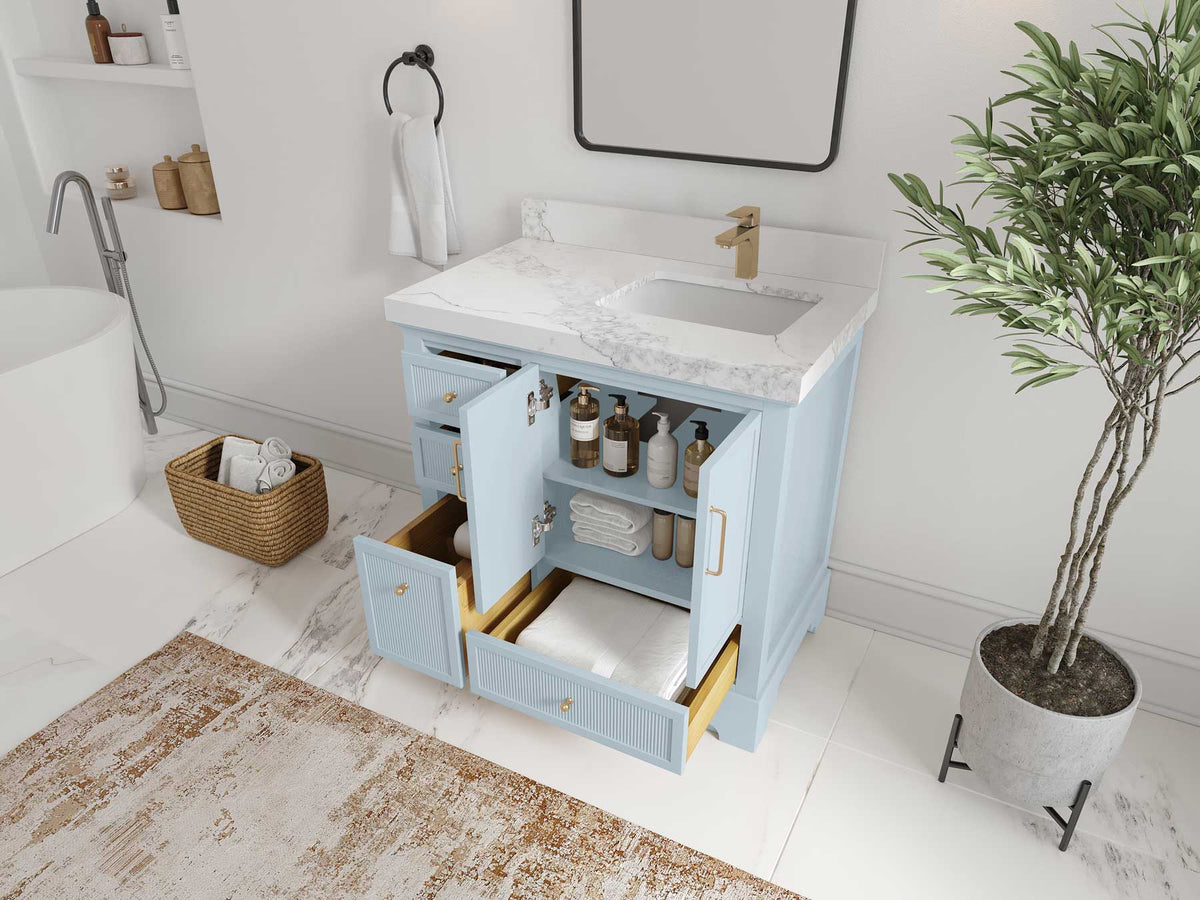 Alys 36 in. W x 22 in. D Right Offset Sink Bathroom Vanity - Willow Bath and Vanity