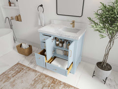 Alys 36 in. W x 22 in. D Right Offset Sink Bathroom Vanity - photo 3