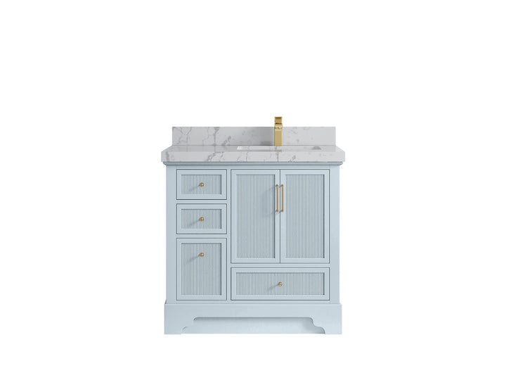 Alys 36 in. W x 22 in. D Right Offset Sink Bathroom Vanity - photo 42