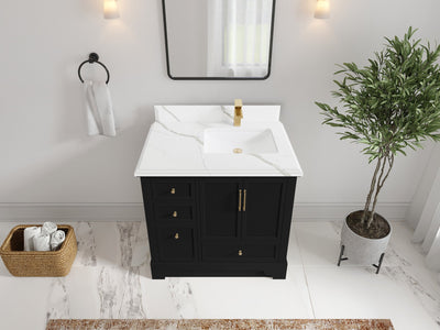 Alys 36 in. W x 22 in. D Right Offset Sink Bathroom Vanity - Willow Bath and Vanity