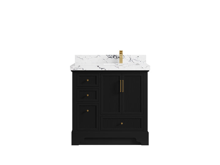 Alys 36 in. W x 22 in. D Right Offset Sink Bathroom Vanity - photo 43