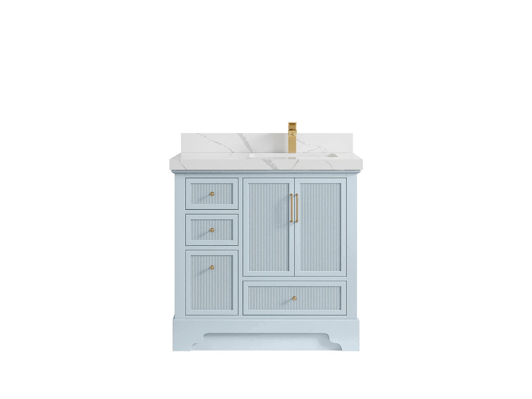 Alys 36 in. W x 22 in. D Right Offset Sink Bathroom Vanity - Willow Bath and Vanity
