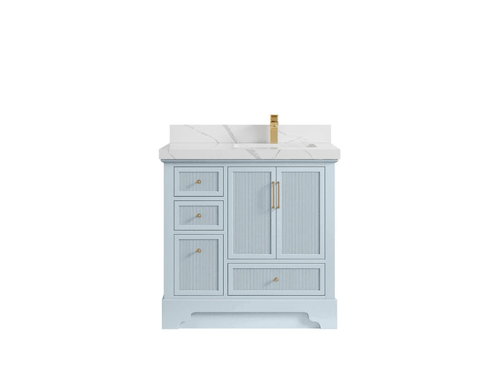 Alys 36 in. W x 22 in. D Right Offset Sink Bathroom Vanity - photo 16
