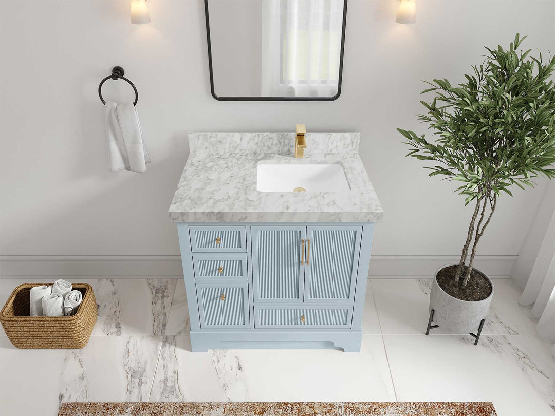 Alys 36 in. W x 22 in. D Right Offset Sink Bathroom Vanity - Willow Bath and Vanity