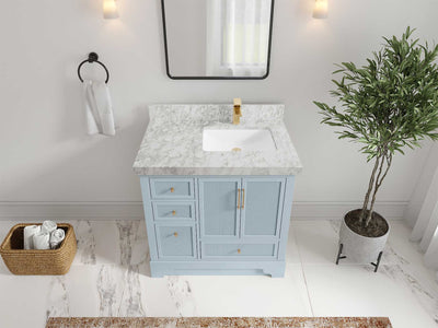 Alys 36 in. W x 22 in. D Right Offset Sink Bathroom Vanity - Willow Bath and Vanity