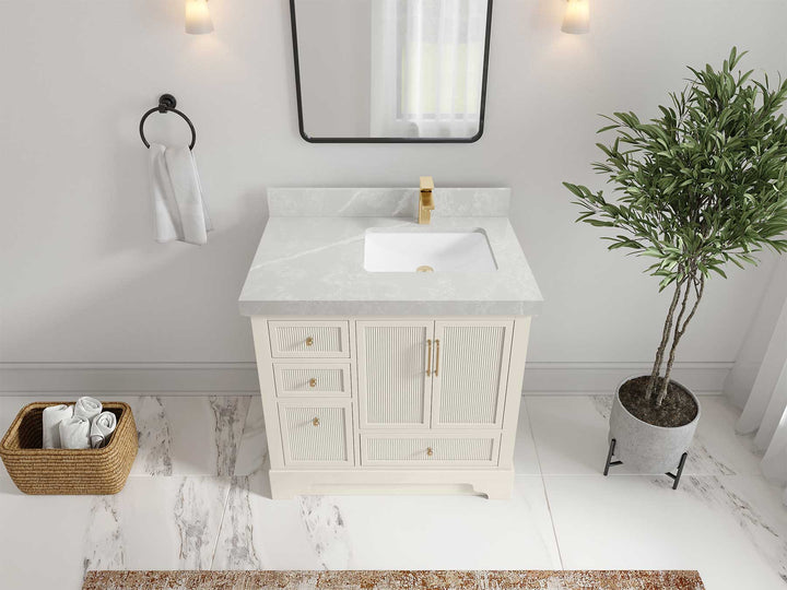 Alys 36 in. W x 22 in. D Right Offset Sink Bathroom Vanity - photo 29